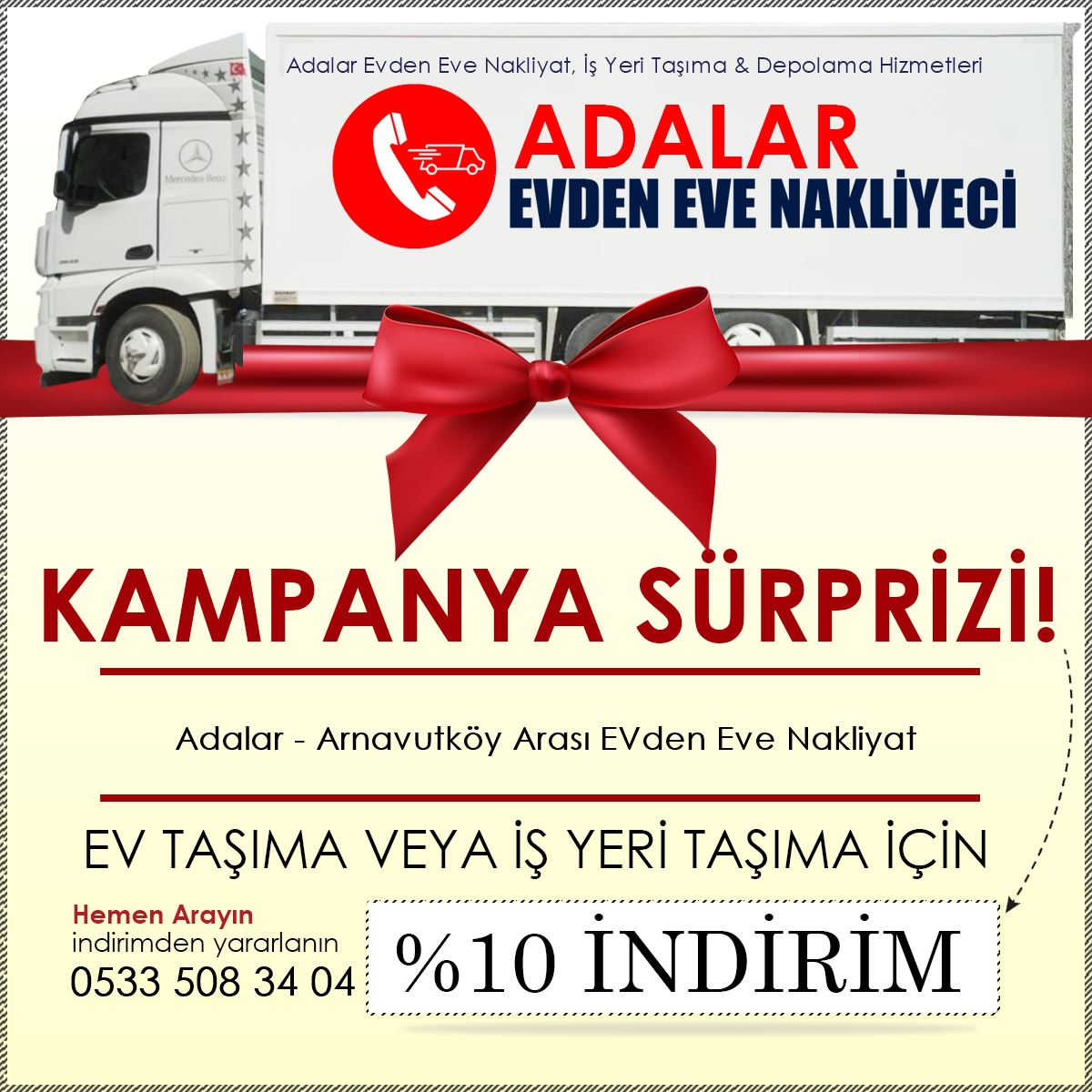 Adalar - Arnavutköy Arası EVden Eve Nakliyat