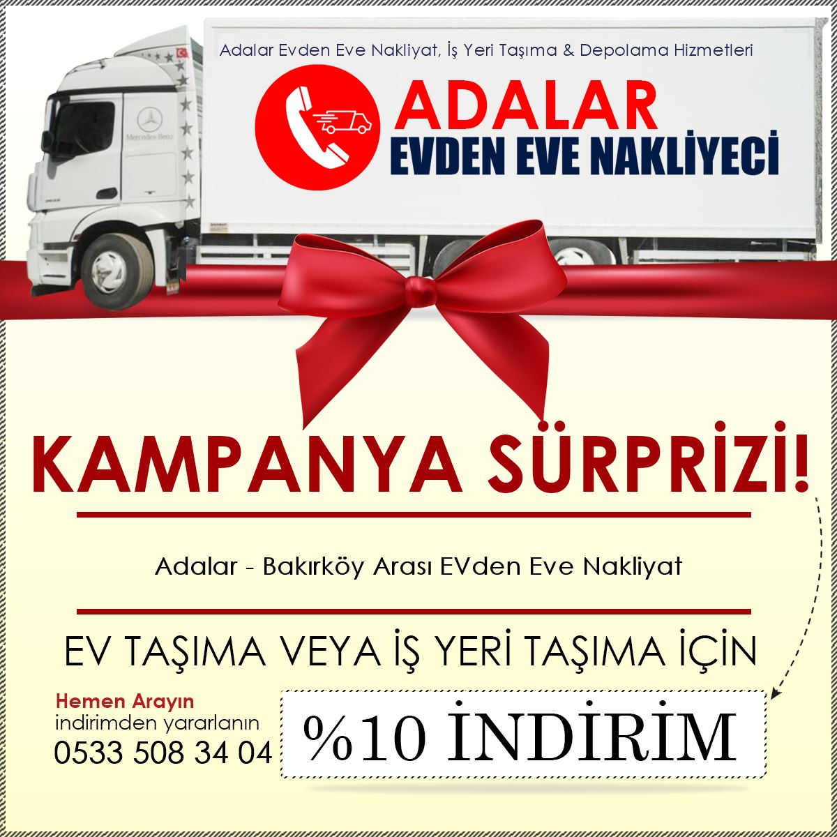 Adalar - Bakırköy Arası EVden Eve Nakliyat